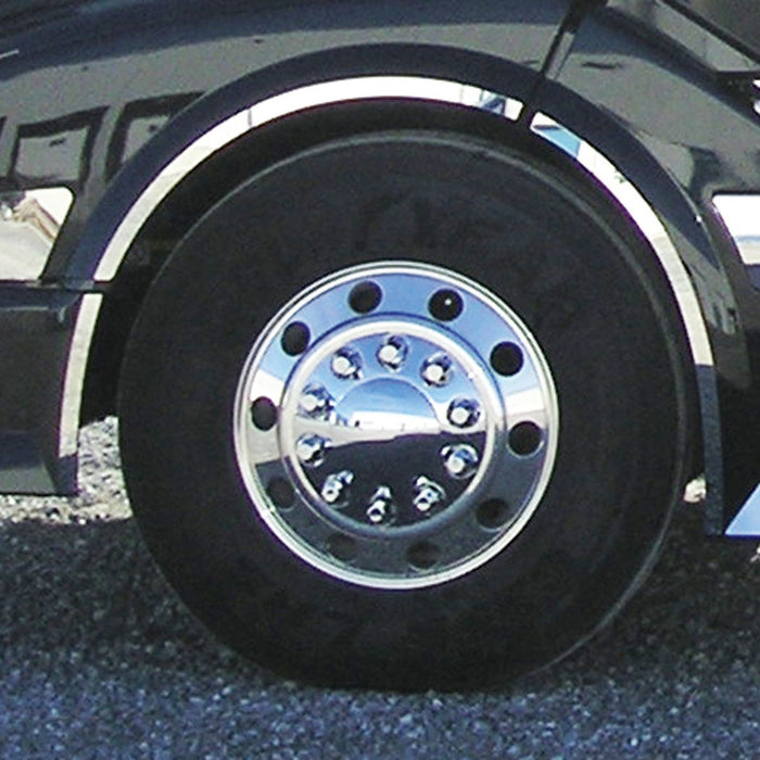 Volvo VN 2003+ stainless steel front fender/wheel trim - 6 piece kit