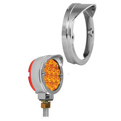 Chrome plastic bezel for 3" Pearl pedestal light - Right-Side-Up Visor