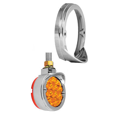 Chrome plastic bezel for 3" Pearl pedestal light - Upside-Down Visor