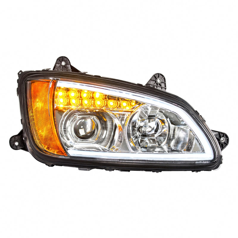 Kenworth T660 2008-2017 projection-style headlight w/LED turn signal