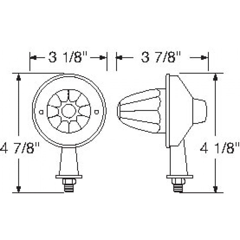 Amber 13 diode LED honda marker light with 1-1/8" arm