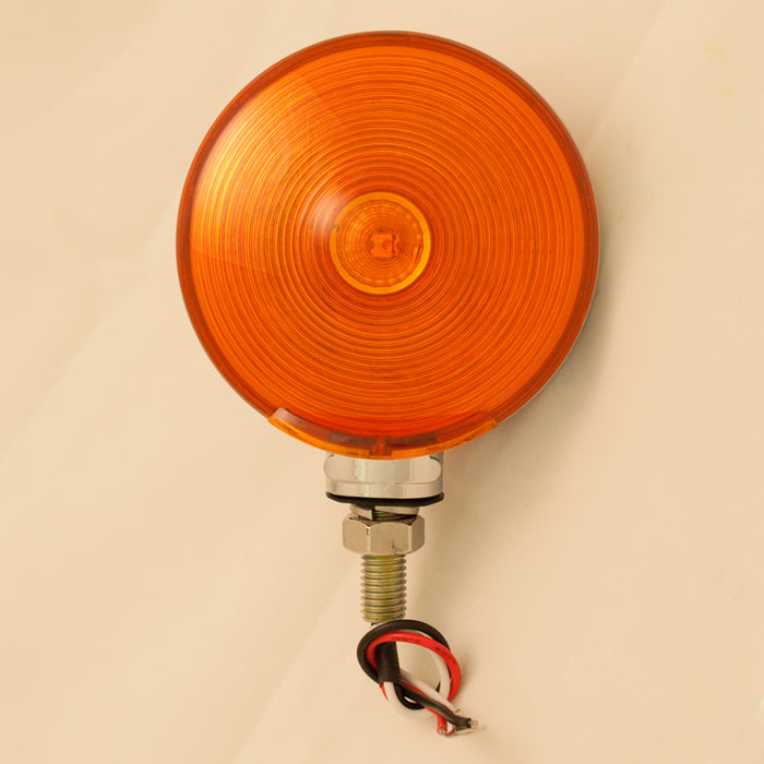 Amber/Red 4" round 38 diode LED pedestal turn signal light