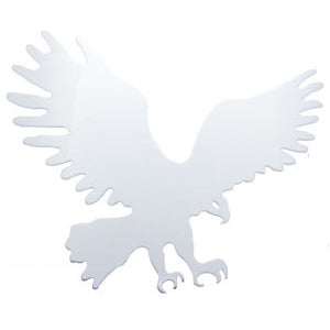Chrome eagle cutout w/welded studs - medium - Faces RIGHT