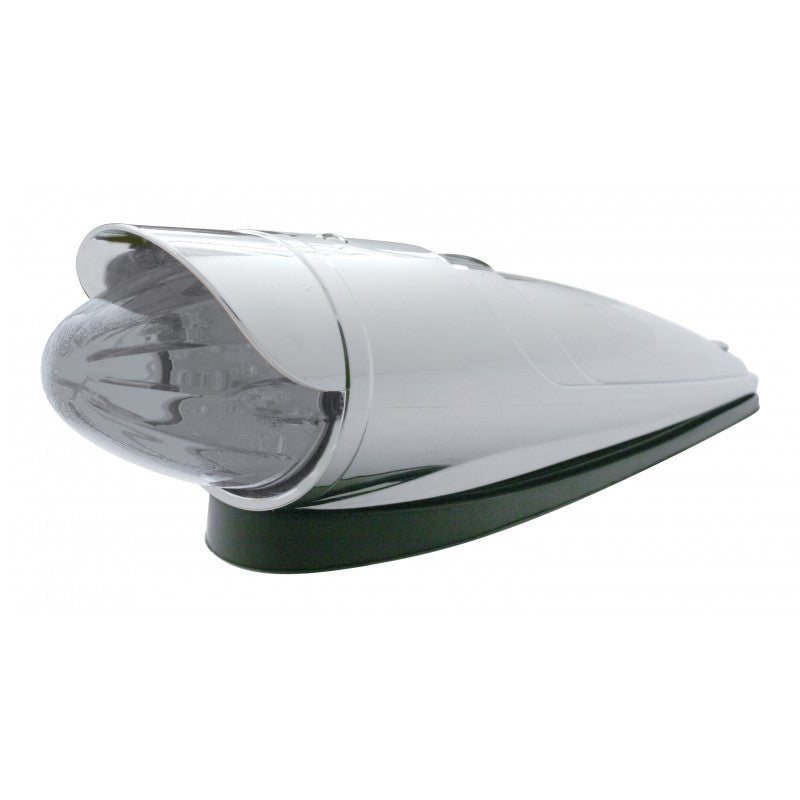 Amber 19 diode watermelon LED Grakon 1000 cab light w/housing, visor - CLEAR lens