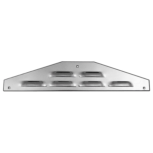 24" stainless steel bottom plate w/louvers, 3 bolt holes, backs - PAIR