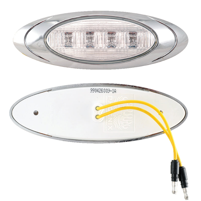 Magnum amber 4 diode LED millennium-style marker light - CLEAR lens