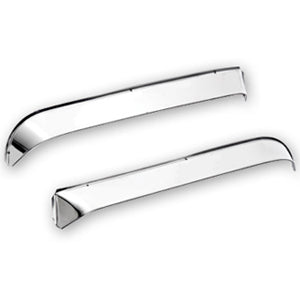 Peterbilt 386/389 stainless steel door window ventshade rain deflector - PAIR