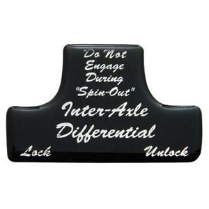 Freightliner Classic/FLD "Inter-Axle Differential" glossy sticker for switch guards