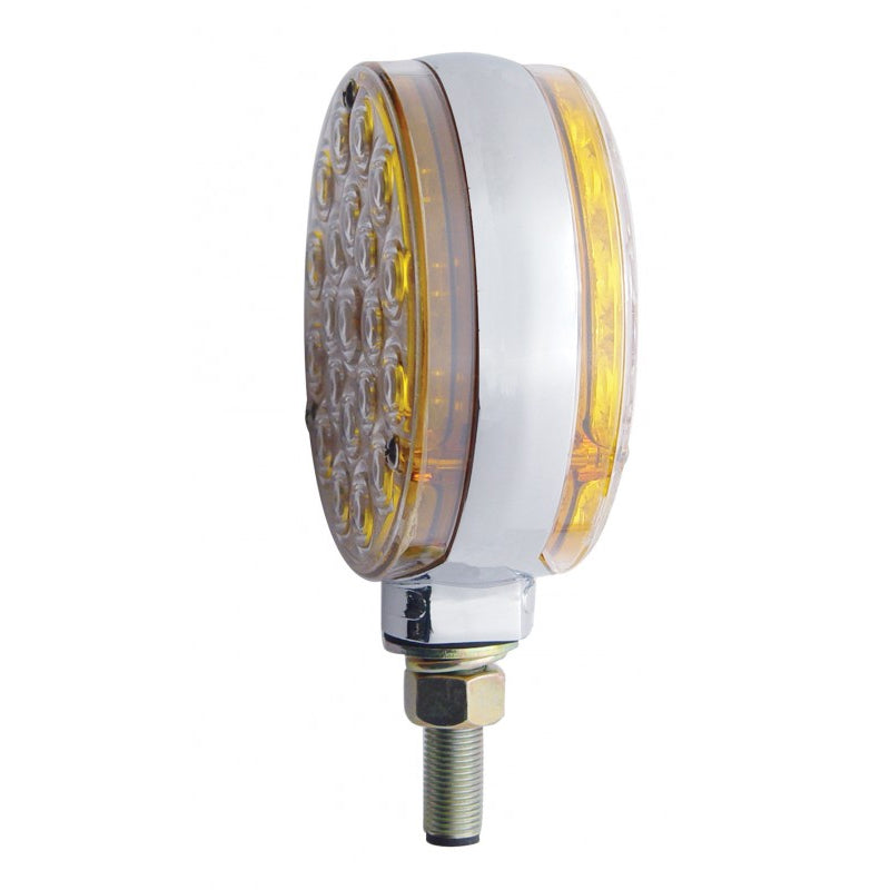 Amber/amber 21 diode LED double-face pedestal turn signal light