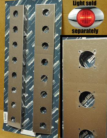 Peterbilt 15" premium Donaldson rear air cleaner brackets w/16 Panelite M3 light holes - PAIR