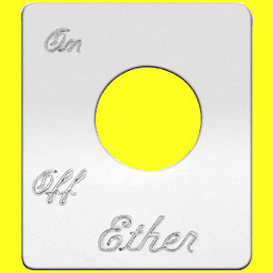 Woody's Peterbilt stainless steel switch plate