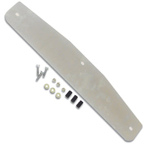 18" chrome bottom plate w/3 bolt-through holes