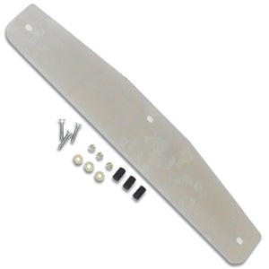 12" chrome bottom plate w/3 bolt-through holes