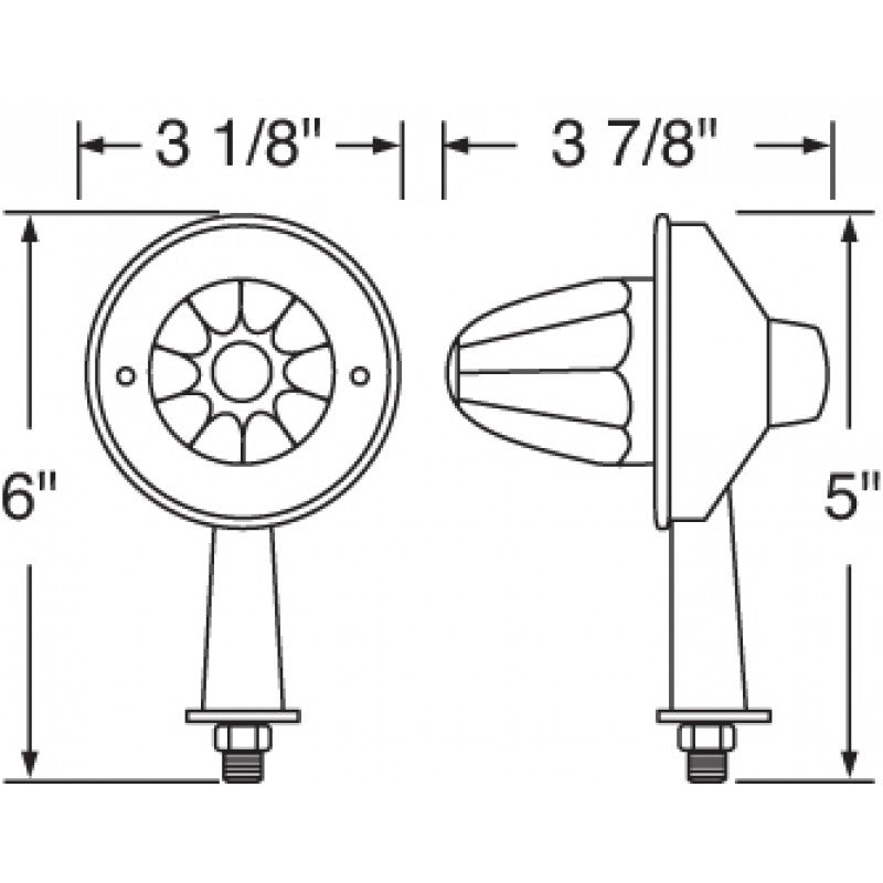 Amber 13 diode LED honda marker light with 2-1/8" arm