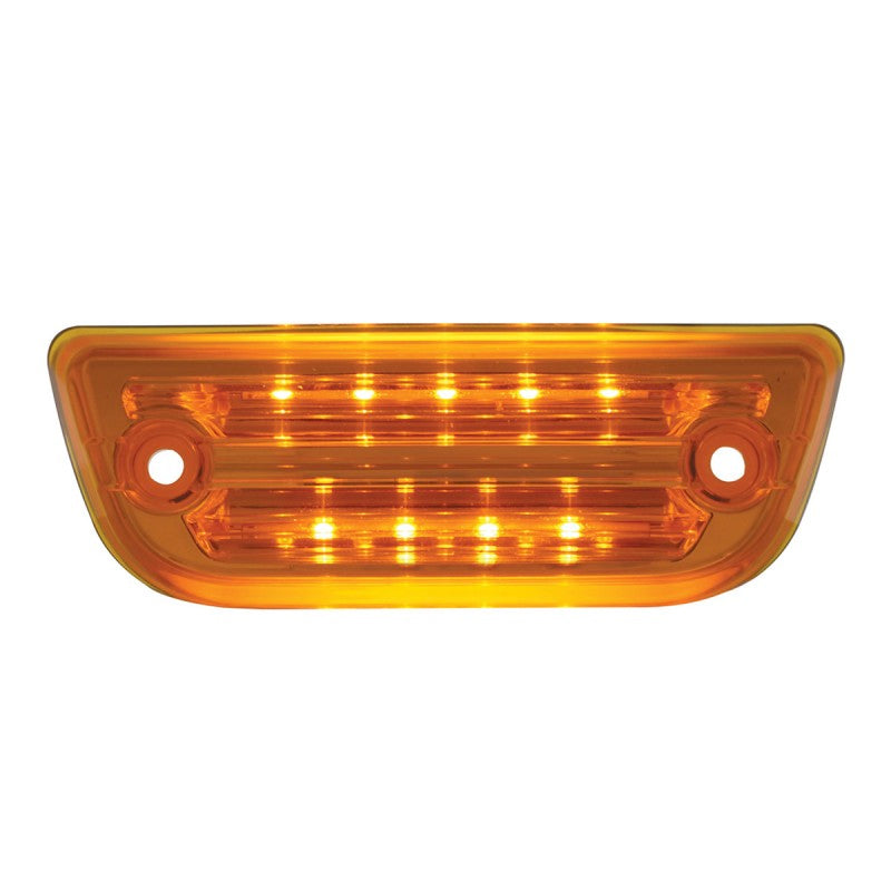 Peterbilt 579 / Kenworth T680 amber 9 diode LED replacement visor light w/OEM plug