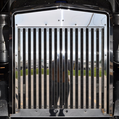 Kenworth w900L stainless steel grill w/16 vertical bars
