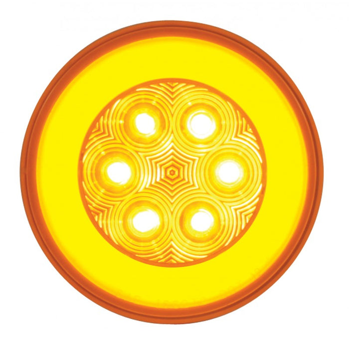"Halo" Amber 4" round LED turn signal light