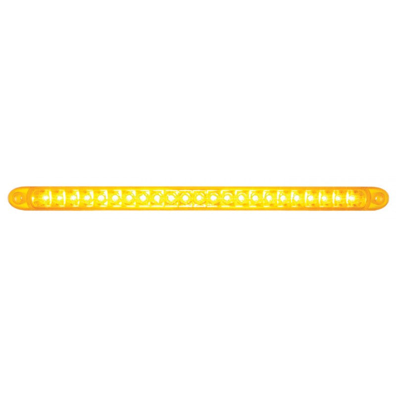 Amber 17" long 23 diode LED turn signal light bar w/reflector