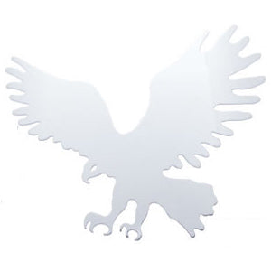 Chrome eagle cutout w/welded studs - medium - Faces LEFT