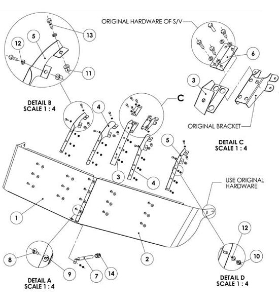 Kenworth 1989-2005 w/curved windshield 13.5" stainless steel visor