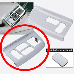 Peterbilt 387 chrome plastic window switch trim w/4 switch holes - driver's side