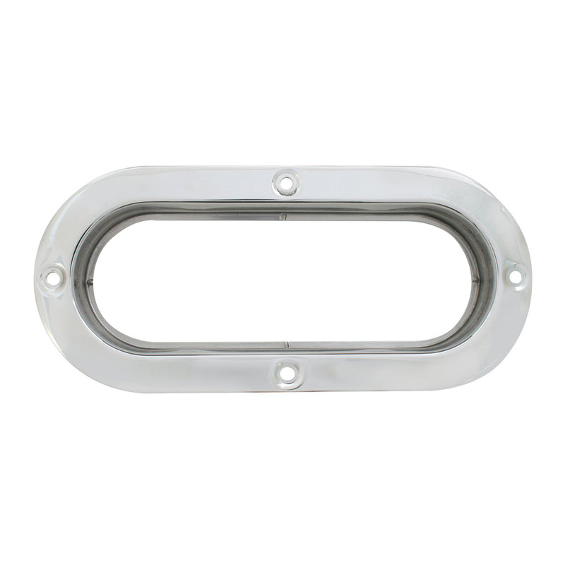 Oval stainless steel light mounting flange