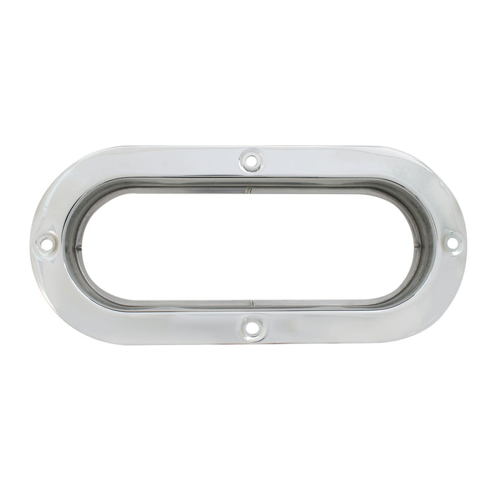 Oval stainless steel light mounting flange