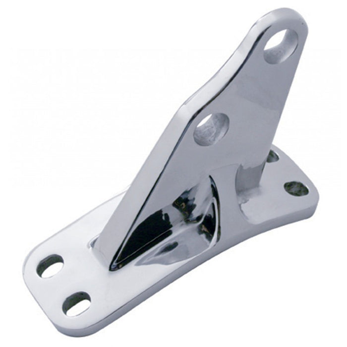 Peterbilt polished stainless steel angled cab exhaust mounting bracket