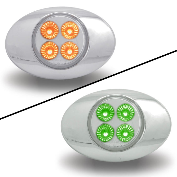 Dual Revolution M3 Amber/Green 4 diode LED marker light