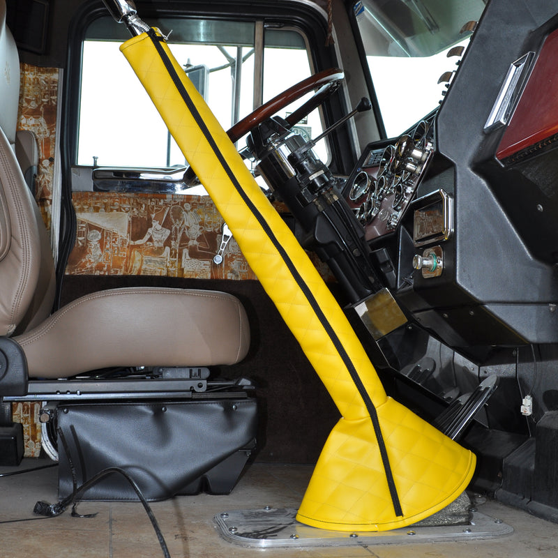 36" quilted vinyl gear shift tower cover and boot with zipper