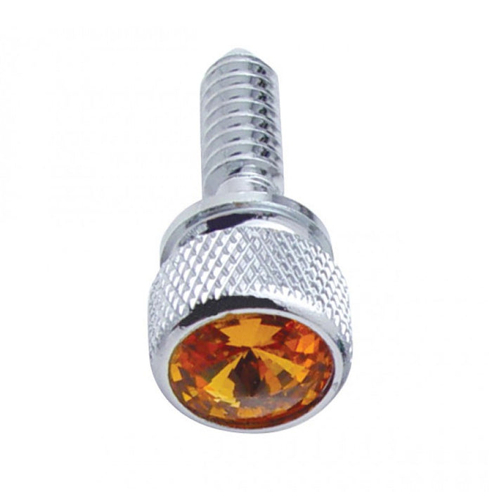 Peterbilt -2000 chrome dash screw with jewel - SINGLE
