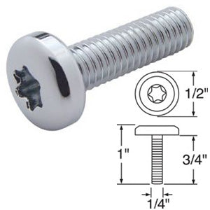 Kenworth -2001 chrome original style dash screw - PAIR