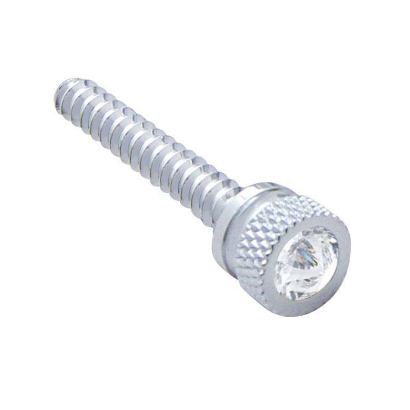 Freightliner long chrome dash screw with jewel - PAIR