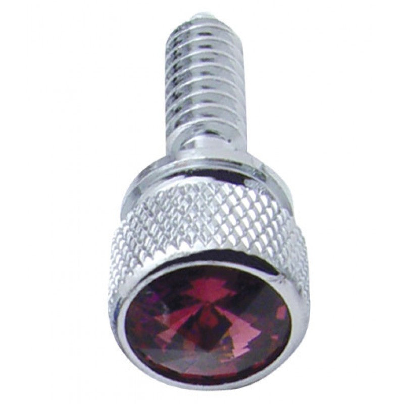 Peterbilt -2000 chrome dash screw with jewel - SINGLE