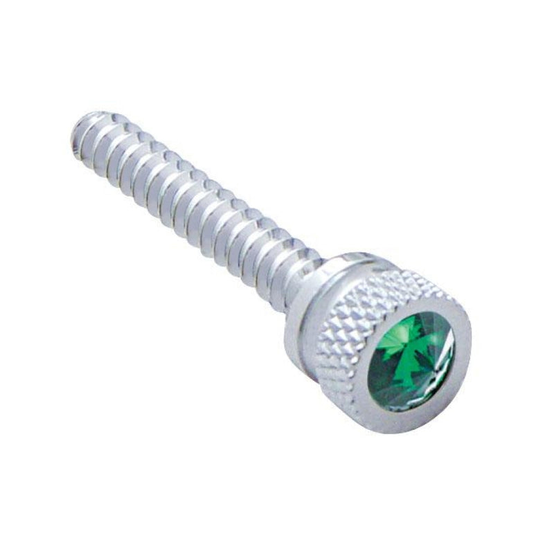 Freightliner long chrome dash screw with jewel - PAIR