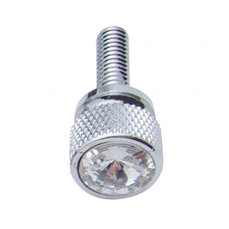 Kenworth -2001 chrome knurled head dash screw w/jewel - SINGLE