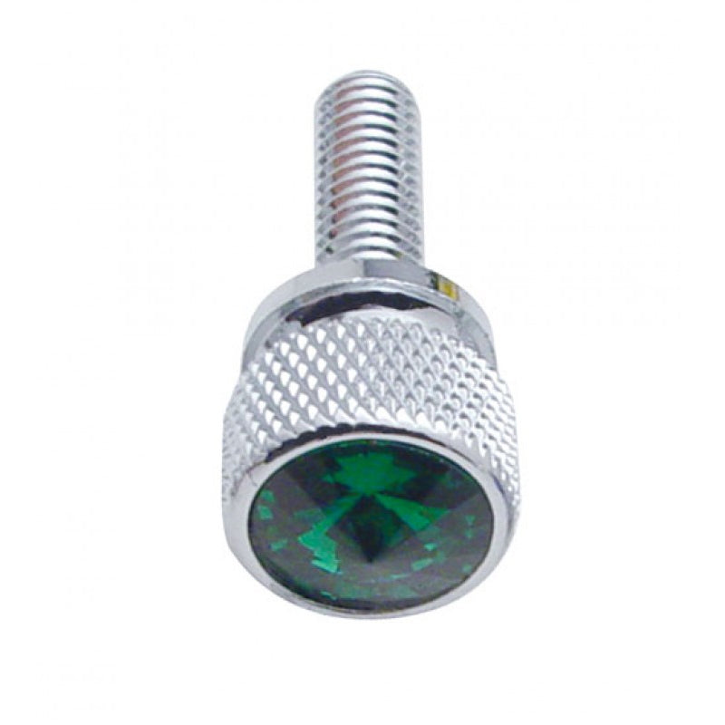 Kenworth -2001 chrome knurled head dash screw w/jewel - SINGLE