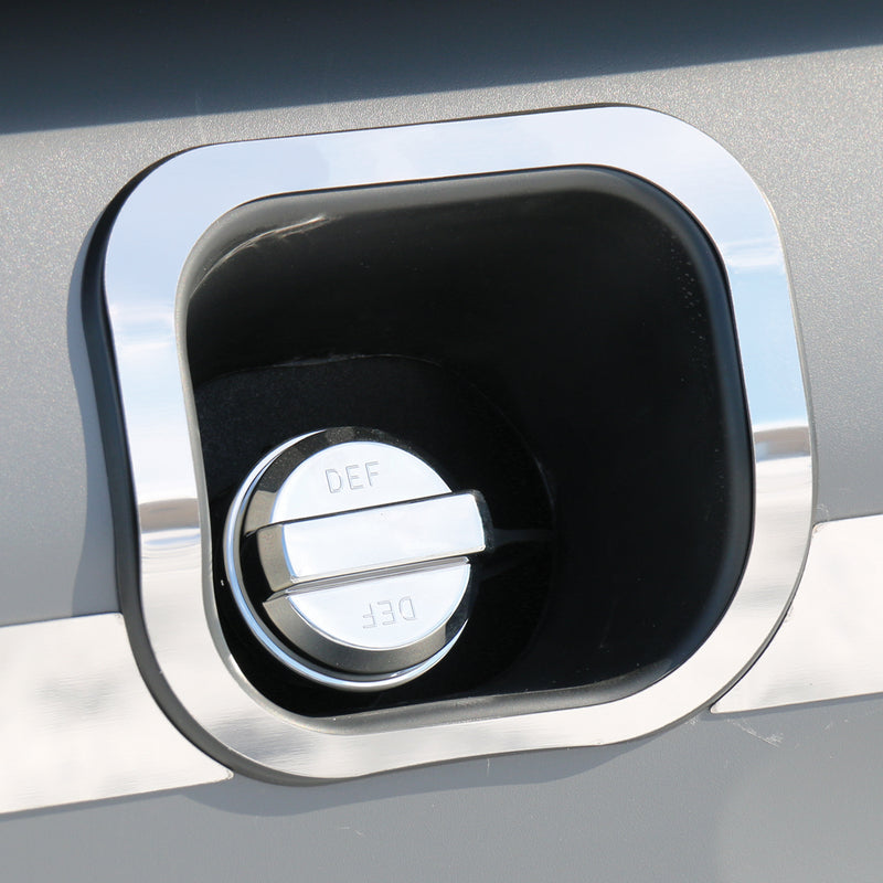 Peterbilt 579 stainless steel tank fairing DEF fill area trim - no cutout