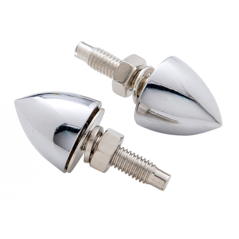 Chrome license plate mounting screw - bullet style, 4/PACK