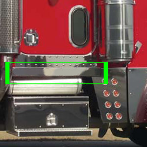 Peterbilt 359/379 stainless steel blank cab panels - PAIR