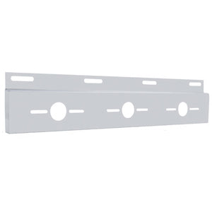 24" stainless steel top mudflap plate w/3 combo light holes