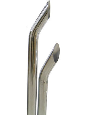 Bull hauler chrome exhaust stack - reduced to 5" outer diameter to fit 5" elbows