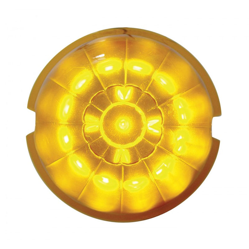 Peterbilt Vortox front air cleaner brackets w/12 amber watermelon led lights