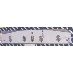 24" stainless steel cutout mudflap weights w/backs - PAIR - "$$$$$"