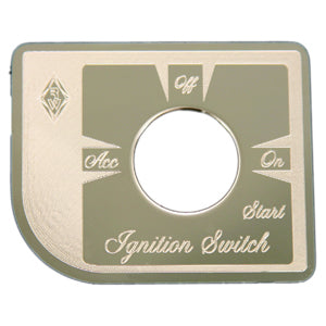 Rockwood Peterbilt 386/389 stainless steel ignition switch plate