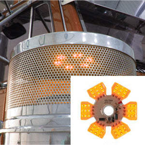 Ultra-Thin Hex 54 diode LED dual function light for 13" or 15" diameter air cleaner cans