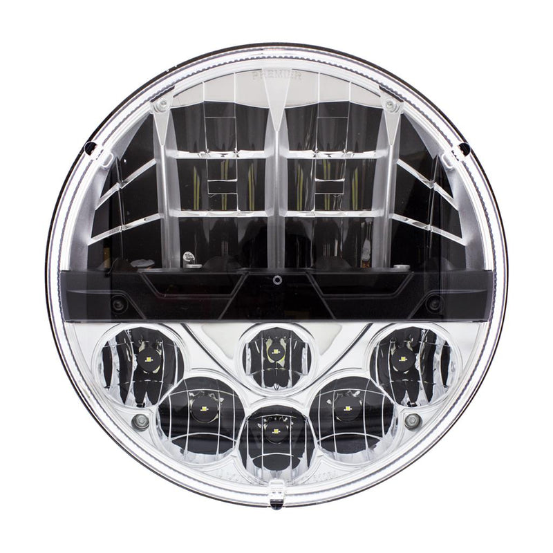 7" diameter single round LED headlight w/high-powered diodes