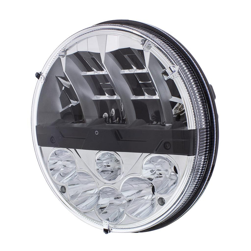 7" diameter single round LED headlight w/high-powered diodes