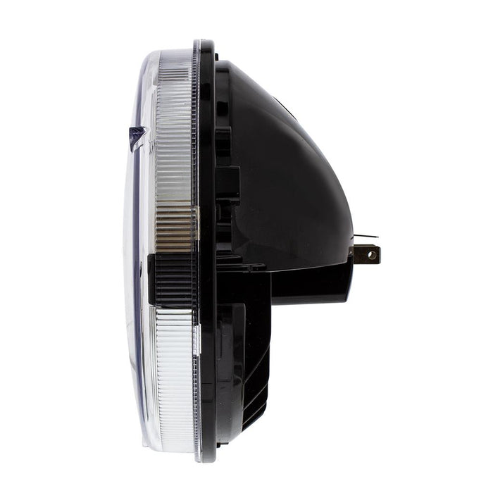 7" diameter single round LED headlight w/high-powered diodes