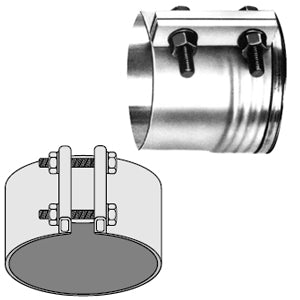 Dynaflex stainless steel "tru-seal" exhaust band clamp - 6" diameter